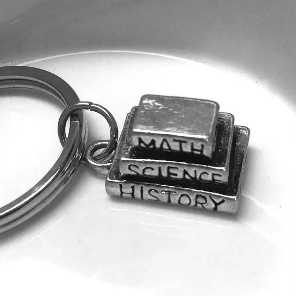 Miniature Book Math Science History Text Books Graduation Gift keyring keychain - Picture 1 of 3